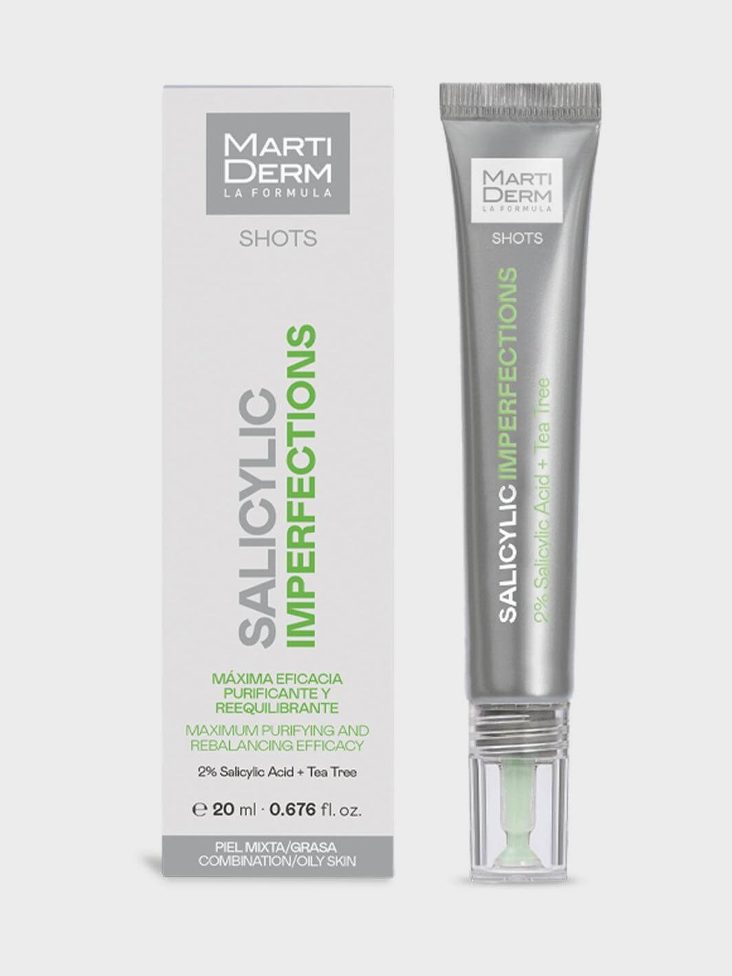 shot salicylic imperfections caja producto