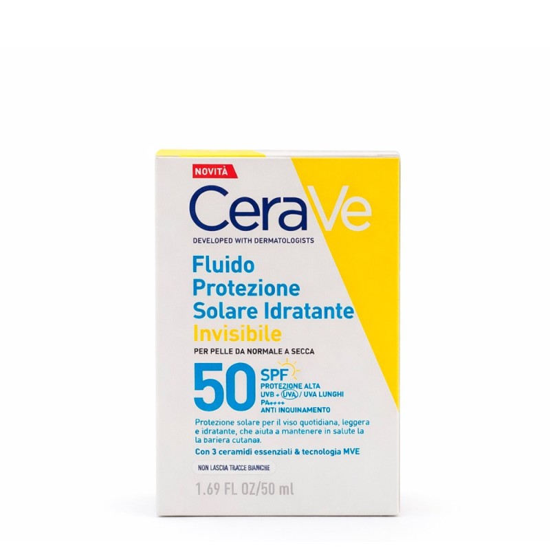 cerave fluido facial invisible hidratante spf50 50 ml