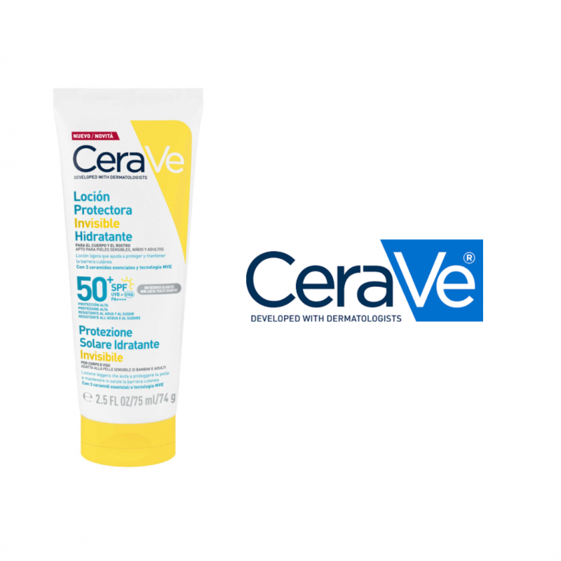 cerave locion protectora invisible hidratante spf50 75 ml